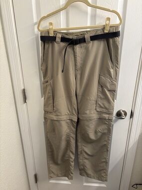 Men's COLUMBIA Convertible Cargo Pants Silver Ridge - Khaki
